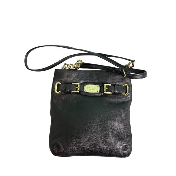 Michael Kors Hamilton Black Leather Messenger*Crossbody*Excellent Condition - Picture 11 of 12